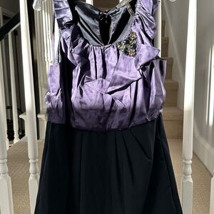 BCBG Elegant Purple & Navy Dress